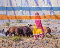 Naseeb Khan, 24 x 30 Inch, Oil on Canvas, Landscape Painting, AC-NSBK-012 Naseeb Khan, 24 x 30 Inch, Oil on Canvas, Landscape Painting, AC-NSBK-012